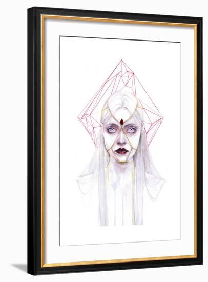 Queen of Diamonds-Agnes Cecile-Framed Art Print