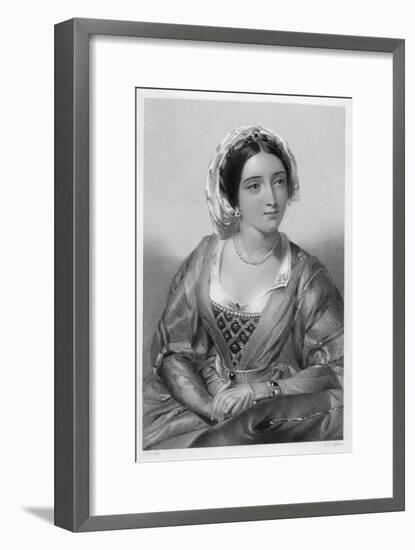 Queen of Edward I Daughter of Ferdinand III of Castile and Joan of Ponthieu-W.h. Egleton-Framed Art Print