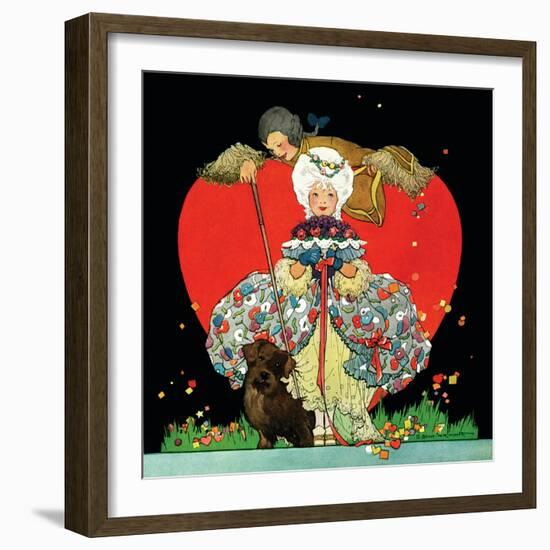 Queen of Hearts - Child Life, February 1928-G. Shaw Walworth-Framed Giclee Print
