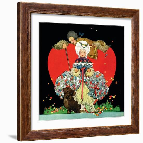 Queen of Hearts - Child Life, February 1928-G. Shaw Walworth-Framed Giclee Print