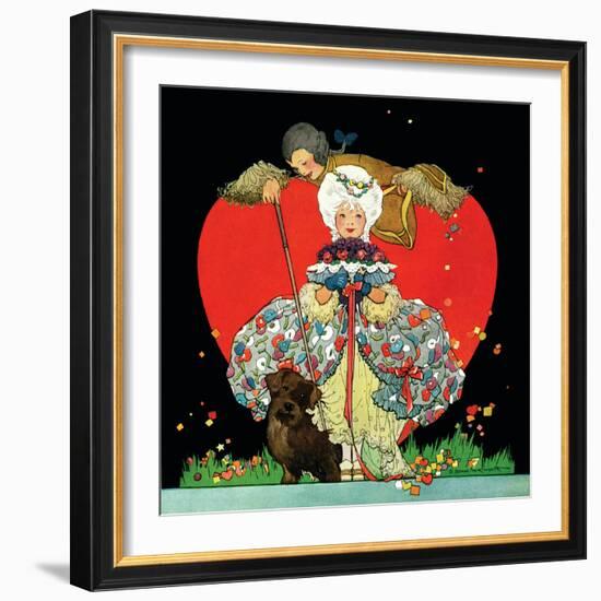 Queen of Hearts - Child Life, February 1928-G. Shaw Walworth-Framed Giclee Print