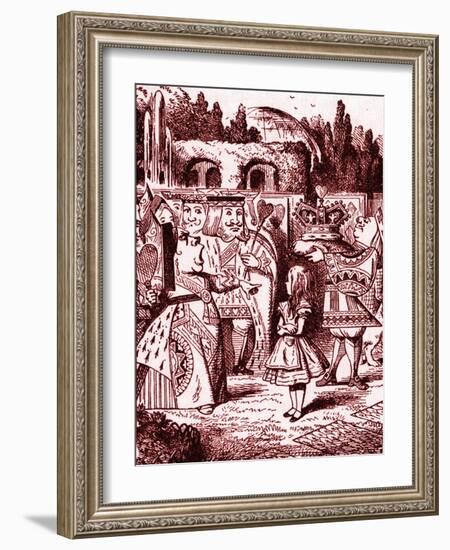 Queen of Hearts demands-John Tenniel-Framed Giclee Print