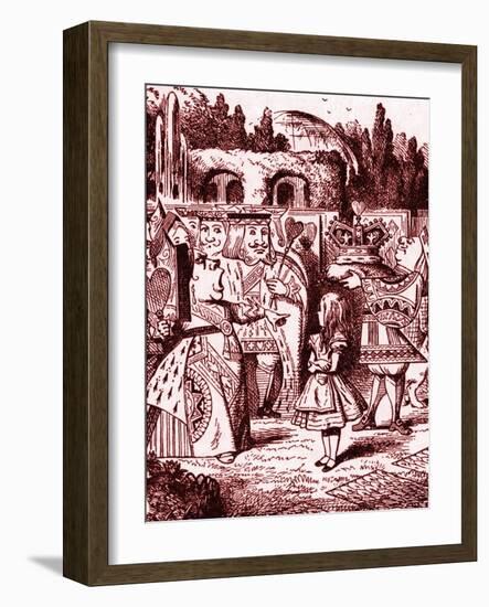 Queen of Hearts demands-John Tenniel-Framed Giclee Print