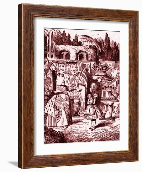 Queen of Hearts demands-John Tenniel-Framed Giclee Print