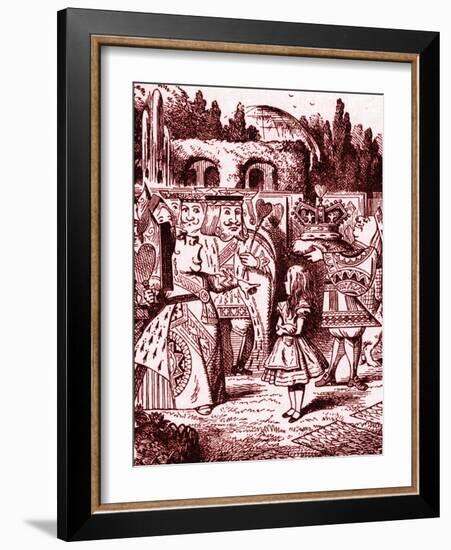 Queen of Hearts demands-John Tenniel-Framed Giclee Print