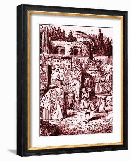 Queen of Hearts demands-John Tenniel-Framed Giclee Print