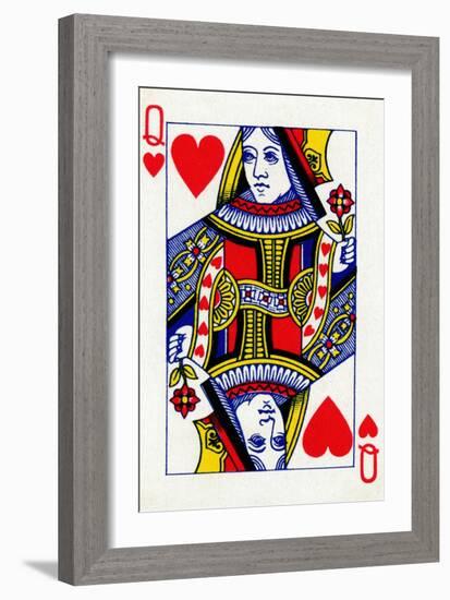 Queen of Hearts from a deck of Goodall & Son Ltd. playing cards, c1940-Unknown-Framed Giclee Print