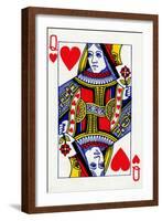 Queen of Hearts from a deck of Goodall & Son Ltd. playing cards, c1940-Unknown-Framed Giclee Print