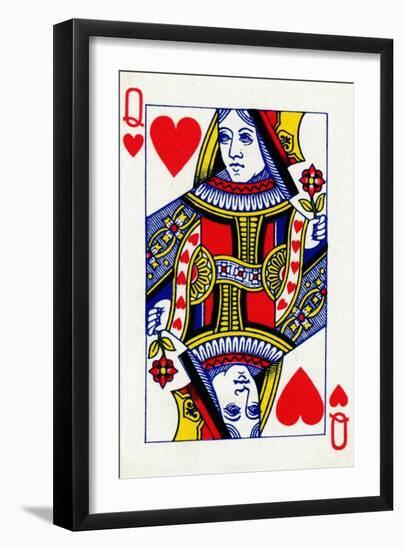 Queen of Hearts from a deck of Goodall & Son Ltd. playing cards, c1940-Unknown-Framed Giclee Print