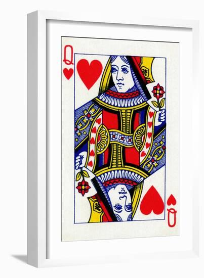 Queen of Hearts from a deck of Goodall & Son Ltd. playing cards, c1940-Unknown-Framed Giclee Print