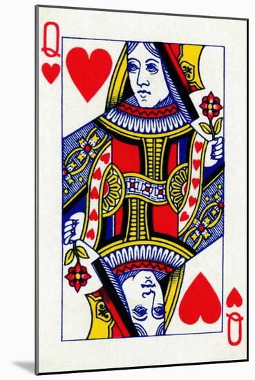 Queen of Hearts from a deck of Goodall & Son Ltd. playing cards, c1940-Unknown-Mounted Giclee Print