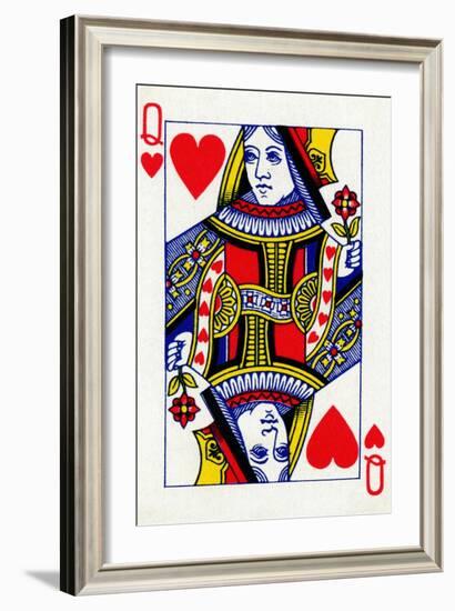 Queen of Hearts from a deck of Goodall & Son Ltd. playing cards, c1940-Unknown-Framed Giclee Print