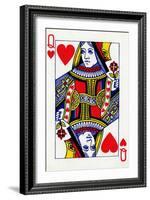 Queen of Hearts from a deck of Goodall & Son Ltd. playing cards, c1940-Unknown-Framed Giclee Print