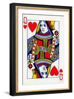 Queen of Hearts from a deck of Goodall & Son Ltd. playing cards, c1940-Unknown-Framed Giclee Print