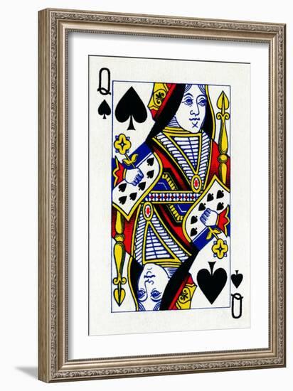 Queen of Spades from a deck of Goodall & Son Ltd. playing cards, c1940-Unknown-Framed Giclee Print