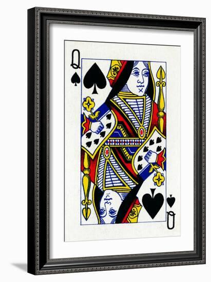 Queen of Spades from a deck of Goodall & Son Ltd. playing cards, c1940-Unknown-Framed Giclee Print