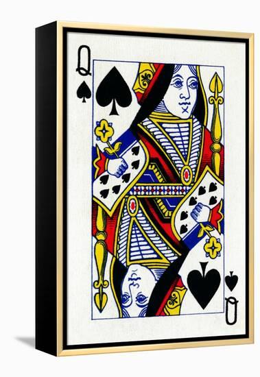 Queen of Spades from a deck of Goodall & Son Ltd. playing cards, c1940-Unknown-Framed Premier Image Canvas