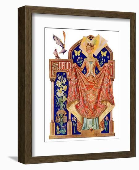 "Queen of Spring,"May 23, 1931-Joseph Christian Leyendecker-Framed Giclee Print