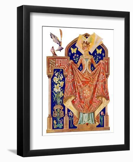 "Queen of Spring,"May 23, 1931-Joseph Christian Leyendecker-Framed Giclee Print