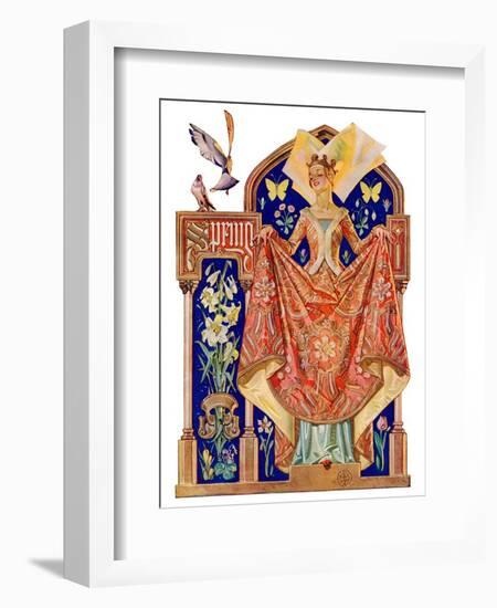 "Queen of Spring,"May 23, 1931-Joseph Christian Leyendecker-Framed Giclee Print