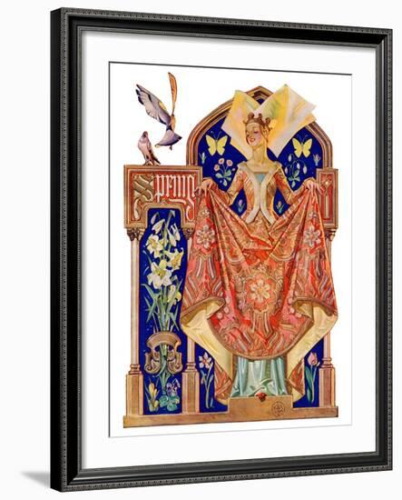 "Queen of Spring,"May 23, 1931-Joseph Christian Leyendecker-Framed Giclee Print