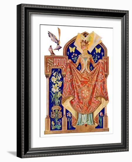 "Queen of Spring,"May 23, 1931-Joseph Christian Leyendecker-Framed Giclee Print