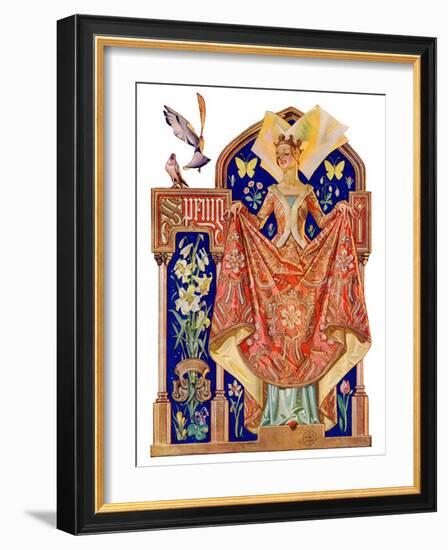 "Queen of Spring,"May 23, 1931-Joseph Christian Leyendecker-Framed Giclee Print