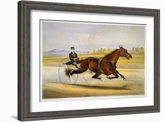 Queen of the Turf, 'Maud S', Driven by W.W. Bair, Lithograph-Nicholas Winfield Leighton-Framed Giclee Print