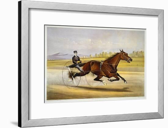 Queen of the Turf, 'Maud S', Driven by W.W. Bair, Lithograph-Nicholas Winfield Leighton-Framed Giclee Print