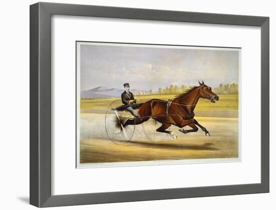 Queen of the Turf, 'Maud S', Driven by W.W. Bair, Lithograph-Nicholas Winfield Leighton-Framed Giclee Print