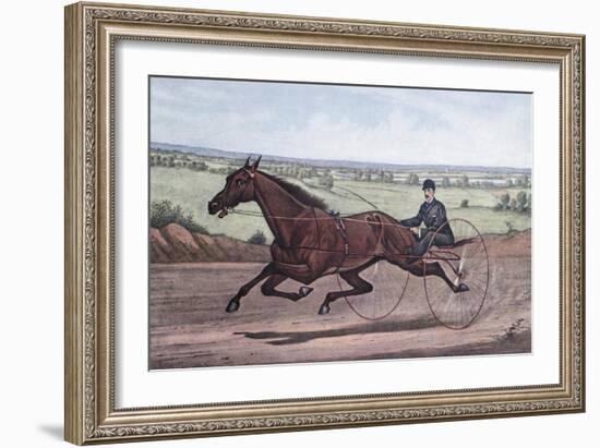 Queen of the Turf Maud S., Driven by W.W. Bair-Currier & Ives-Framed Giclee Print