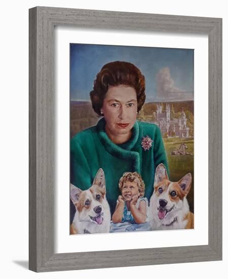 Queen on Vacation (Painting)-Kevin Parrish-Framed Giclee Print