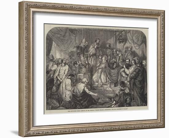 Queen Philippa Interceding for the Burgesses of Calais-Henry Courtney Selous-Framed Giclee Print