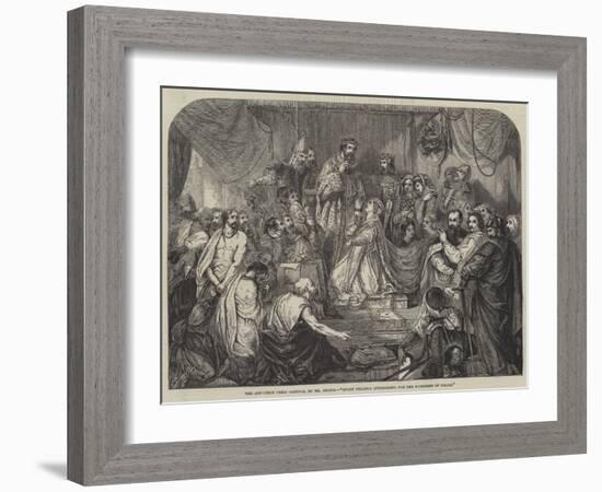 Queen Philippa Interceding for the Burgesses of Calais-Henry Courtney Selous-Framed Giclee Print