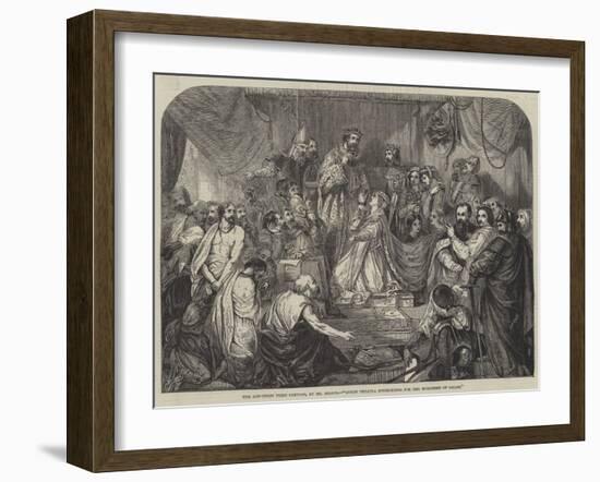 Queen Philippa Interceding for the Burgesses of Calais-Henry Courtney Selous-Framed Giclee Print