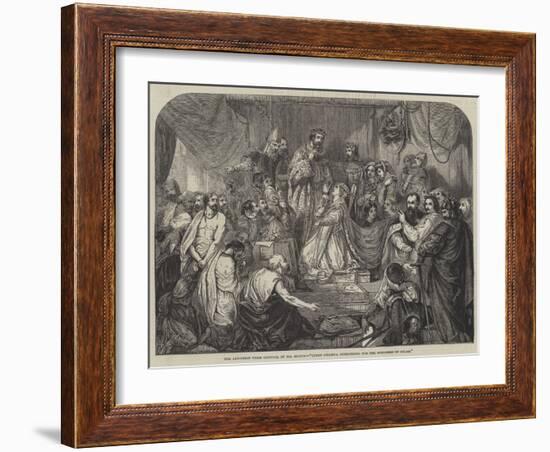 Queen Philippa Interceding for the Burgesses of Calais-Henry Courtney Selous-Framed Giclee Print