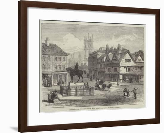 Queen-Square, Wolverhampton, with Statue of the Late Prince Consort-null-Framed Giclee Print