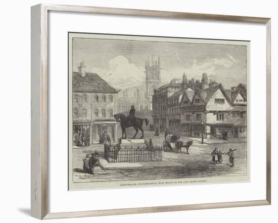 Queen-Square, Wolverhampton, with Statue of the Late Prince Consort-null-Framed Giclee Print