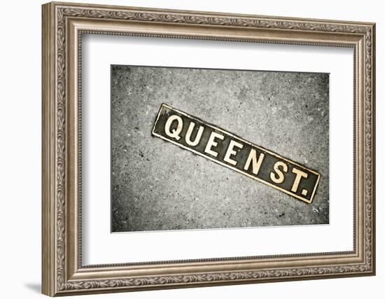 Queen St. Sign, Charleston, South Carolina. USA-Julien McRoberts-Framed Photographic Print