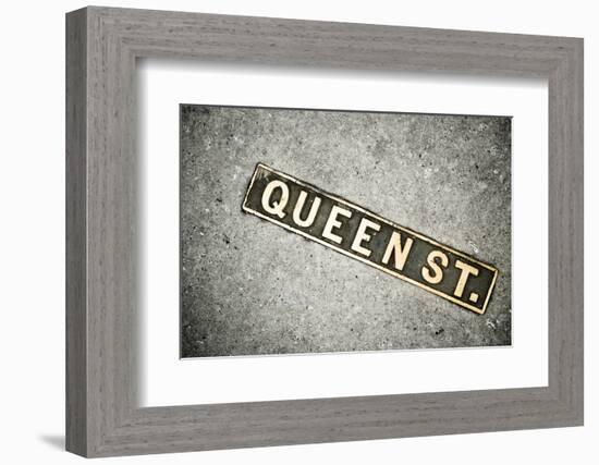 Queen St. Sign, Charleston, South Carolina. USA-Julien McRoberts-Framed Photographic Print