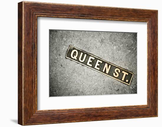 Queen St. Sign, Charleston, South Carolina. USA-Julien McRoberts-Framed Photographic Print