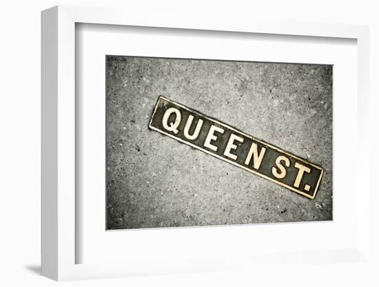 Queen St. Sign, Charleston, South Carolina. USA-Julien McRoberts-Framed Photographic Print