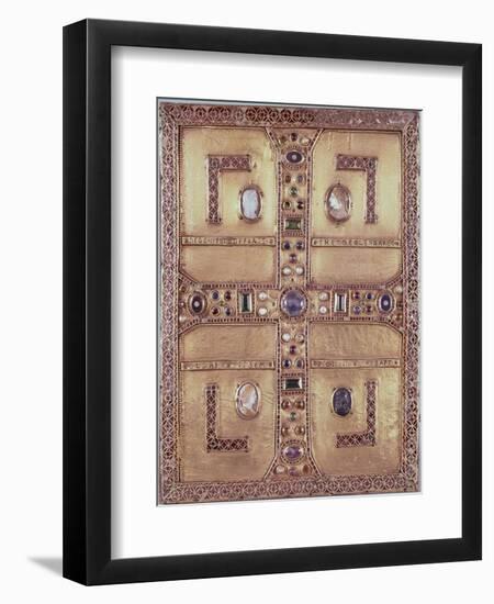 Queen Theodelinda's Gospel Book Cover in Gold, Cameos, Enamels and Precious Stones, Ca 603-null-Framed Giclee Print