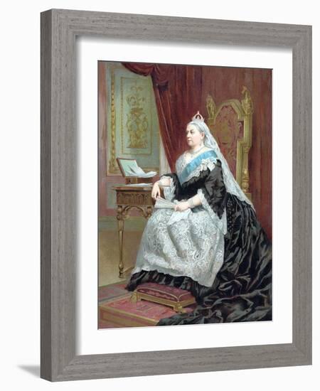 Queen Victoria (1819-190) at the Time of Her Golden Jubilee, 1887-null-Framed Giclee Print