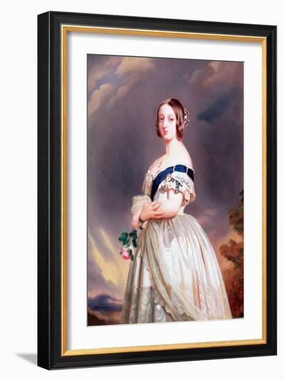 Queen Victoria (1819-1901) 1842 (Oil on Canvas)-Franz Xaver Winterhalter-Framed Giclee Print