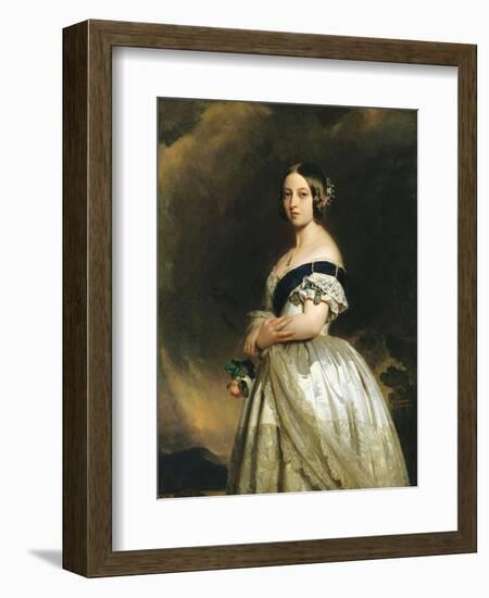 Queen Victoria (1837-1901) 1842-Franz Xaver Winterhalter-Framed Giclee Print