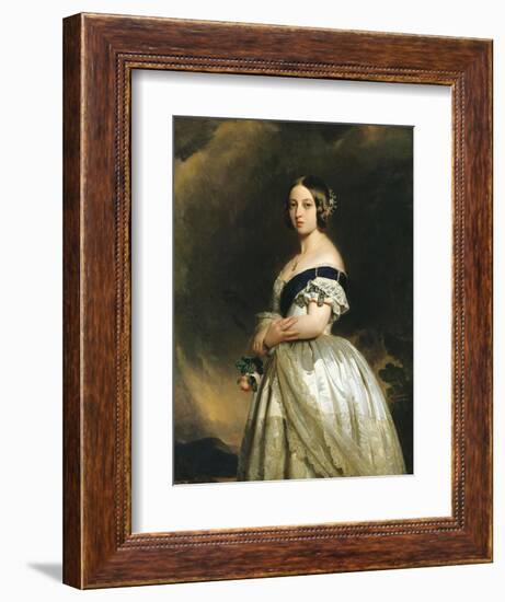 Queen Victoria (1837-1901) 1842-Franz Xaver Winterhalter-Framed Giclee Print