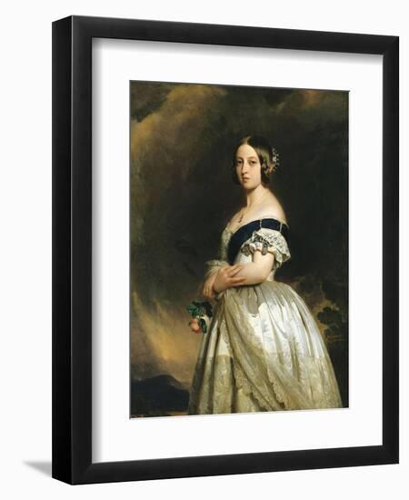 Queen Victoria (1837-1901) 1842-Franz Xaver Winterhalter-Framed Giclee Print