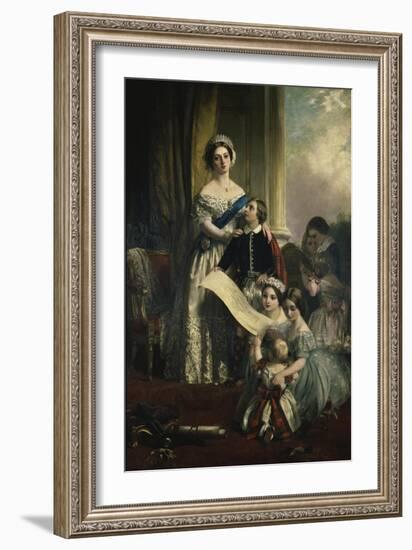 Queen Victoria and Her Children-John Callcott Horsley-Framed Giclee Print