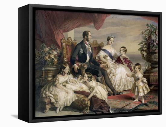 Queen Victoria and Prince Albert with Five of the Their Children, 1846-Franz Xaver Winterhalter-Framed Premier Image Canvas